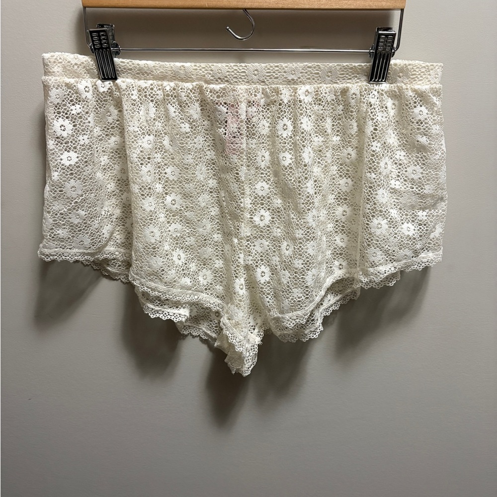 Victoria's Secret Cream Lace Sleep Shorts